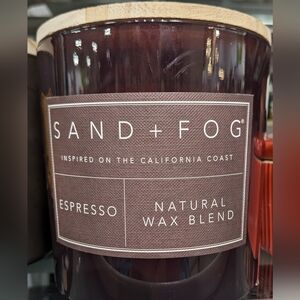 Sand + Fog Espresso Natural Wax Blend Candle Neutral Scent For Both 21 oz 3 Wick